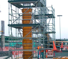 Torres de andamio para concretado de columnas