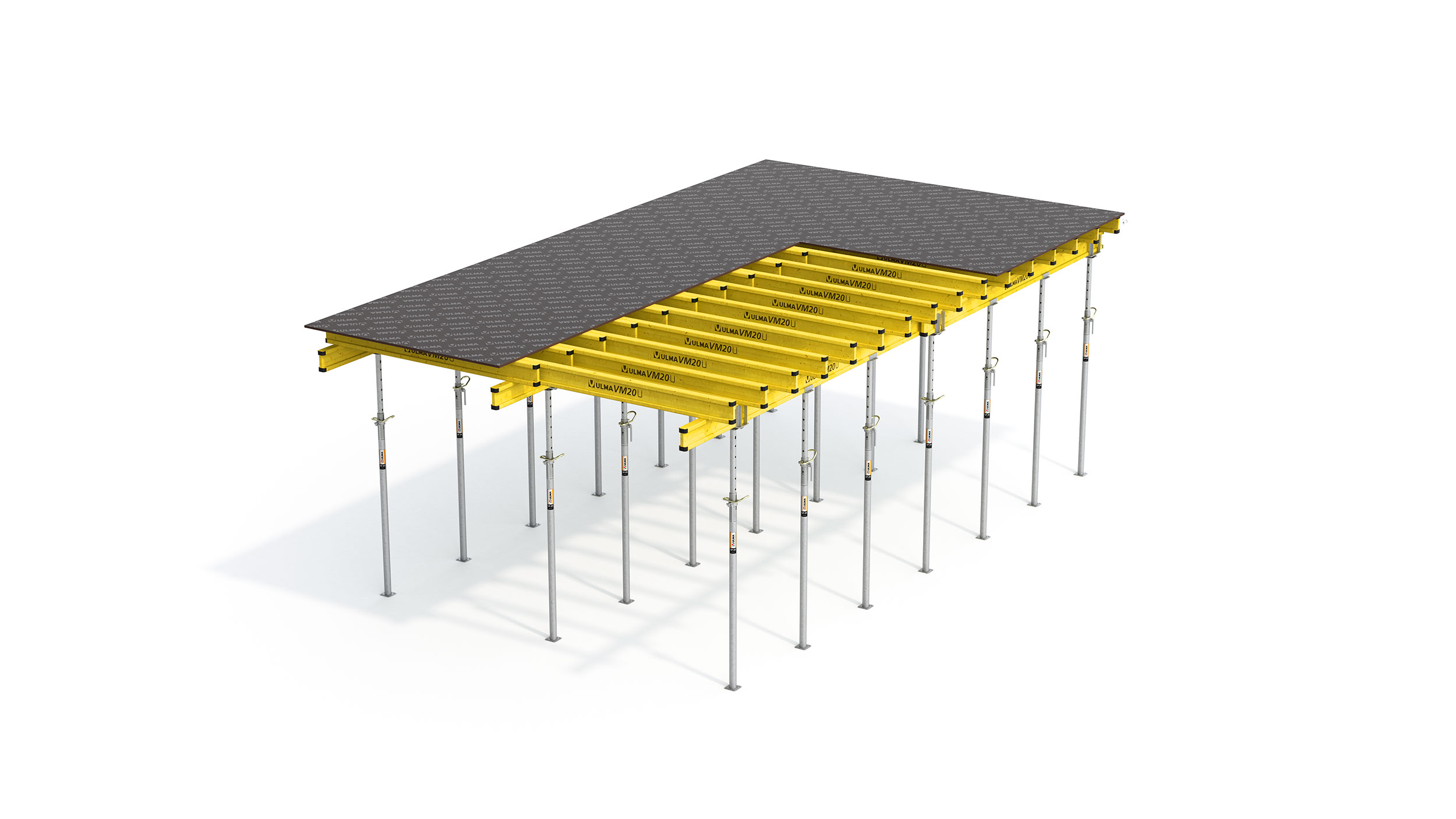 Sistema de cimbras de vigas de madera muy versátil. Adaptable a losas de diferentes geometrías, de montaje fácil y simple. Componentes reducidos.