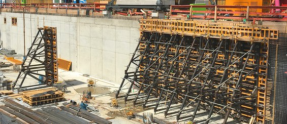 Cimbra para la construcción de muros a una cara