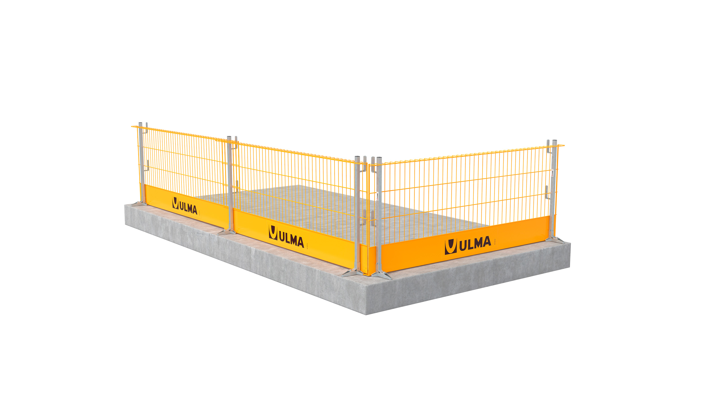 Barandilla de seguridad de metal de gran flexibilidad y adaptable a cualquier geometría de borde. Diseñada según la norma EN 13374 es perfecta para estructuras de concreto y cimbras ULMA.
