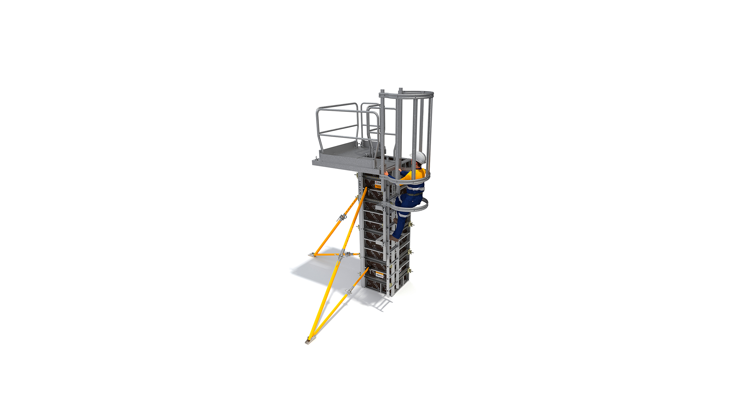 Sistema de seguridad, de gran eficiencia diseñado específicamente para realizar tareas de colado de columnas. Características: elementos de seguridad y de izado incorporados. Facilidad de montaje y desmontaje.