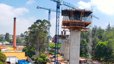 Dovela 0 del Viaducto Doble Voladizo en el Tren Interurbano México-Toluca