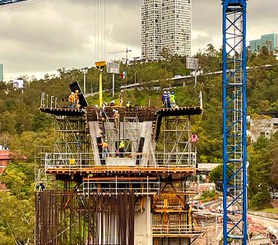 Dovela 0 del Viaducto Doble Voladizo en el Tren Interurbano México-Toluca