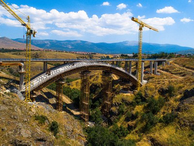 Puente en arco Eresma, Segovia, España